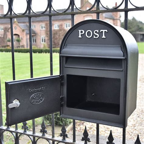 metal gate post box|post boxes outside waterproof.